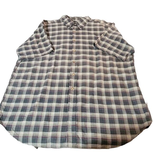 Roundtree and Yorke XXL Plaid Casual Buttondown Shirt - Picture 1 of 3